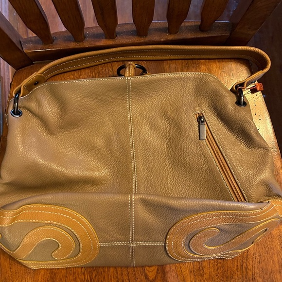 Cavalieri Vera Pelle Shades of Tan Tassel Leather Shoulder Bag NWT!! - Picture 8 of 15